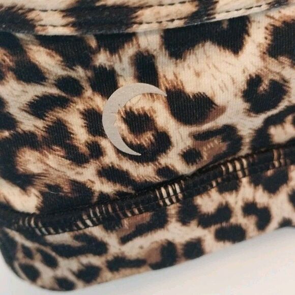 Zyia Active Sports Bra Sz S Strappy Stretch Leopard Animal Print Mesh Racerback - Picture 4 of 7